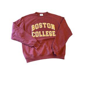 Champion Eco Boston College Embroidered Maroon Sweatshirt Mens Medium